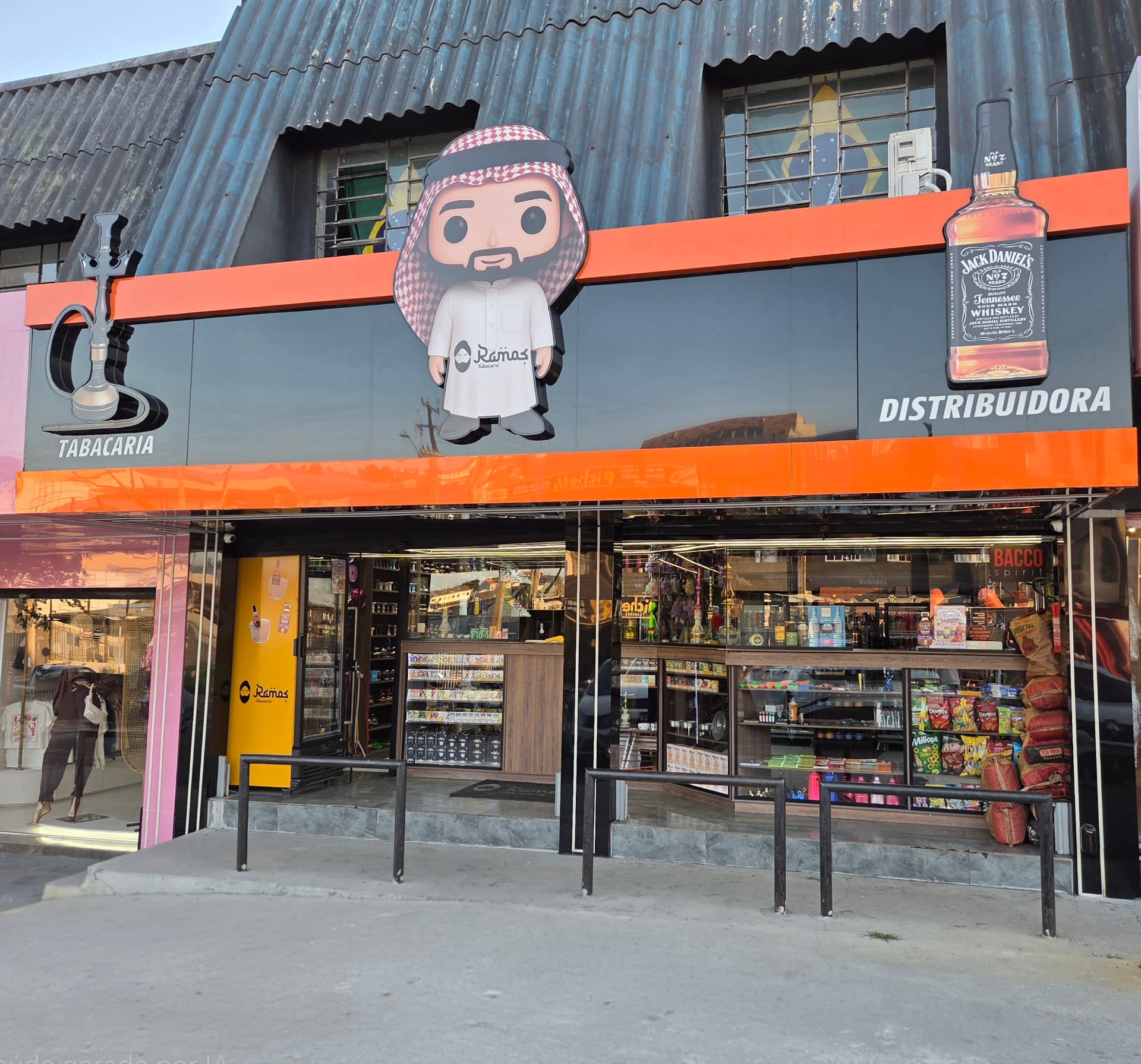 Fachada da Ramos Tabacaria e Distribuidora no bairro Xaxim em Curitiba